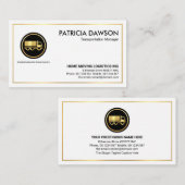 Minimalistisch Lijst van goudgrensgoederen Visitekaartje (Voorkant / Achterkant)