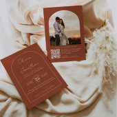 Minimalistisch Lijst van QR-codeboog voor script Kaart