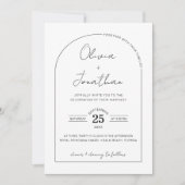 Minimalistisch Lijst van QR-codeboog voor script Kaart (Voorkant)