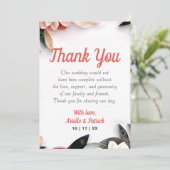 Minimalistisch Lijst voor de driemaandelijkse wedd Bedankkaart (Staand voorkant)