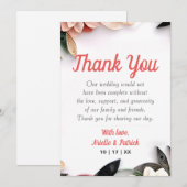 Minimalistisch Lijst voor de driemaandelijkse wedd Bedankkaart (Voorkant / Achterkant)