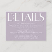 Minimalistisch Lila kunstschildpad met legant puis Informatiekaartje (Voorkant)