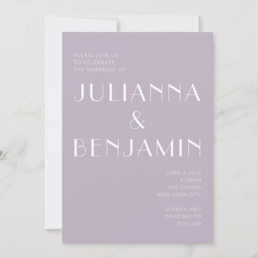 Minimalistisch Lila kunstschildpad met legant puis Kaart (Voorkant)