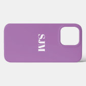 Minimalistisch lila naam van aangepast monogram Case-Mate iPhone case (Achterkant (horizontaal))