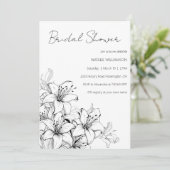 Minimalistisch Lilies Vrijgezellenfeest Kaart (Staand voorkant)