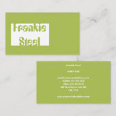 Minimalistisch limoen en wit visitekaartje (Voorkant / Achterkant)