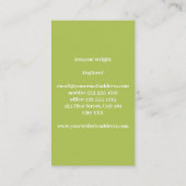 Minimalistisch limoen en wit visitekaartje (Achterkant)