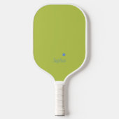 Minimalistisch limoen groen en blauw modern monogr pickleball paddle (Voorkant)