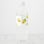 Minimalistisch limonade Baby shower Waterfles Etiket (Achterkant)