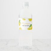 Minimalistisch limonade Baby shower Waterfles Etiket (Voorkant)