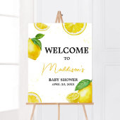 Minimalistisch limonade Baby shower welkom Poster