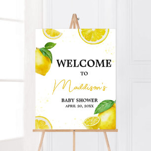 Minimalistisch limonade Baby shower welkom Poster