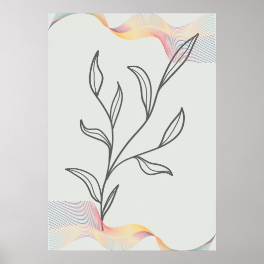 Minimalistisch Line Art Poster (Voorkant)