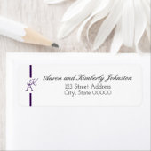 Minimalistisch Line Initiaal Retour-adreslabel Etiket (Insitu)