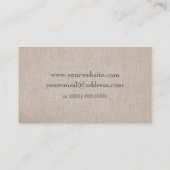Minimalistisch Linen-Visitekaartje Visitekaartje (Achterkant)