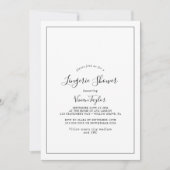 Minimalistisch Lingerie Shower Kaart (Voorkant)