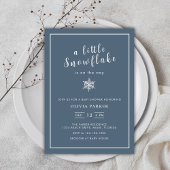 Minimalistisch Little Snowflake Winter Baby shower Kaart