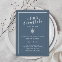 Minimalistisch Little Snowflake Winter Baby shower
