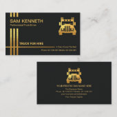 Minimalistisch logistiek transport van Faux Gold S Visitekaartje (Voorkant / Achterkant)