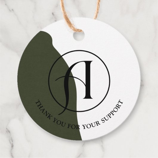 Minimalistisch Logo Business Hang Label (Achterkant)