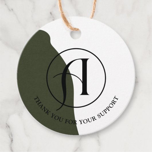 Minimalistisch Logo Business Hang Label (Voorkant)