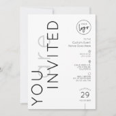 Minimalistisch logo eenvoudig galadiner zakelijke kaart (Voorkant)