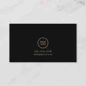 Minimalistisch Logo Elegant monochroom Visitekaart Visitekaartje (Achterkant)