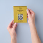 Minimalistisch logo en QR-code zakelijke marketing Flyer (Hand)