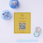 Minimalistisch logo en QR-code zakelijke marketing Flyer (Enkel)