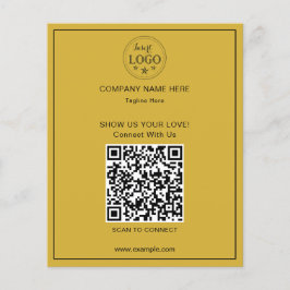 Minimalistisch logo en QR-code zakelijke marketing Flyer