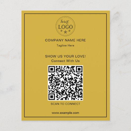 Minimalistisch logo en QR-code zakelijke marketing Flyer (Voorkant)