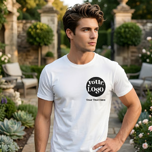 Minimalistisch Logo en Tekst Bedrijf T-shirt