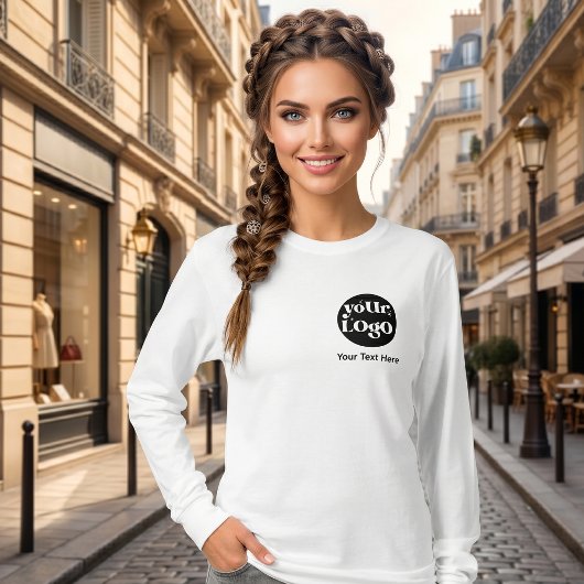 Minimalistisch Logo en Tekst Zakelijk T-shirt