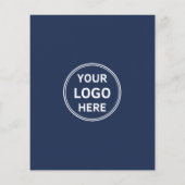 Minimalistisch Logo Foto QR-code Marineblauw Zakel Flyer (Achterkant)