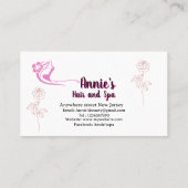 Minimalistisch logo haar en Spa schoonheid Visitekaartje (Achterkant)