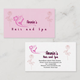 Minimalistisch logo haar en Spa schoonheid Visitekaartje