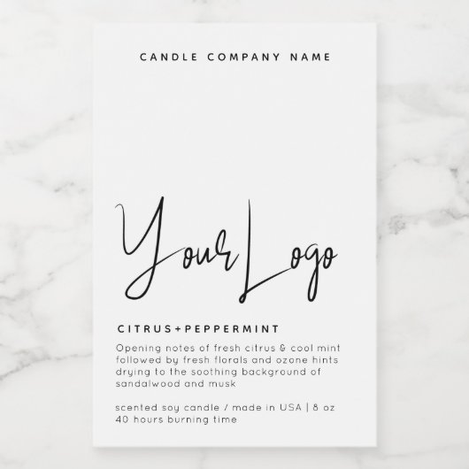 Minimalistisch Logo kaartenlabel Voedselcontainer Etiket (Enkel label)