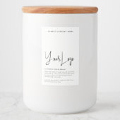 Minimalistisch Logo kaartenlabel Voedselcontainer Etiket (Voorkant)