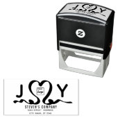 Minimalistisch logo kalligrafie vreugde hart lint zelfinktende stempel (In situ)