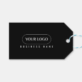 Minimalistisch Logo Label Hang Label Cadeaulabel (Voorkant (Horizontaal))