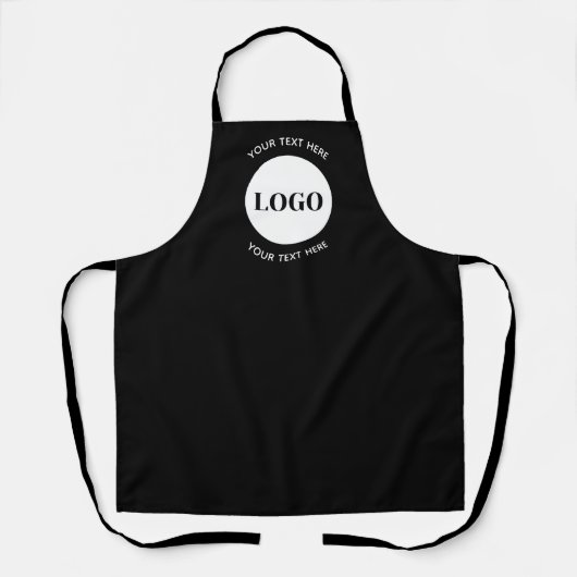 Minimalistisch Logo Met Tekst Zakelijk Schort (Voorkant)