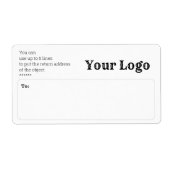 Minimalistisch Logo Retouradreslabel Etiket (Voorkant)