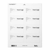 Minimalistisch Logo Retouradreslabel Etiket (Full Sheet)