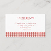 Minimalistisch Logo Rood- en wittekoolreflector Visitekaartje (Achterkant)