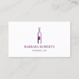 Minimalistisch Logo Sommelier Visitekaartje