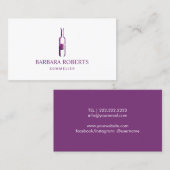 Minimalistisch Logo Sommelier Visitekaartje (Voorkant / Achterkant)