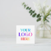 Minimalistisch logo vierkante visitekaartje (Staand voorkant)