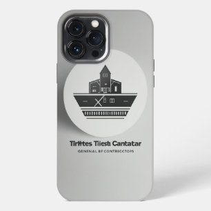 Minimalistisch logo voor algemene aannemer - Zwart iPhone 13 Pro Max Hoesje