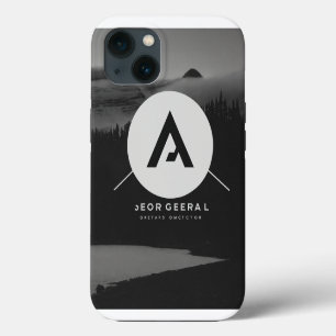 Minimalistisch logo voor algemene aannemer - Zwart iPhone 13 Hoesje