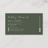 Minimalistisch Logo voor groene bosmerken Visitekaartje (Voorkant)